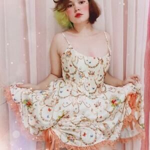 Sugar Thrillz Lush Opulence Butterfly Bunny Corset Dress Marie Antoinette small